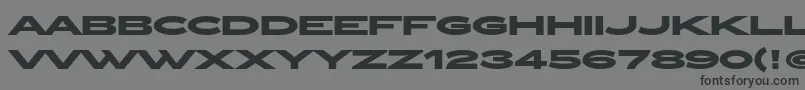 Шрифт ZeppelinOtBold – чёрные шрифты на сером фоне