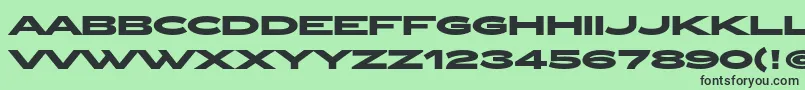 ZeppelinOtBold Font – Black Fonts on Green Background