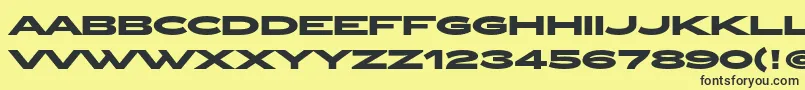 ZeppelinOtBold Font – Black Fonts on Yellow Background