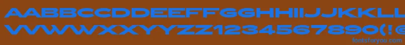 ZeppelinOtBold Font – Blue Fonts on Brown Background