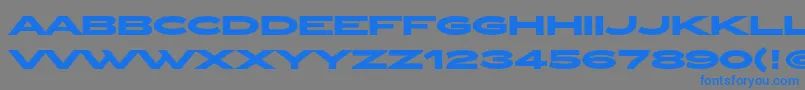 ZeppelinOtBold Font – Blue Fonts on Gray Background