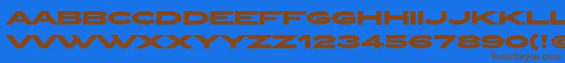 ZeppelinOtBold Font – Brown Fonts on Blue Background