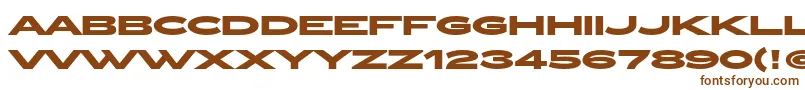 ZeppelinOtBold-Schriftart – Braune Schriften auf weißem Hintergrund