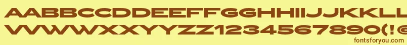 ZeppelinOtBold Font – Brown Fonts on Yellow Background