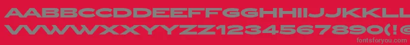 ZeppelinOtBold Font – Gray Fonts on Red Background