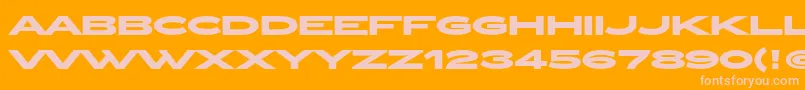 フォントZeppelinOtBold – オレンジの背景にピンクのフォント