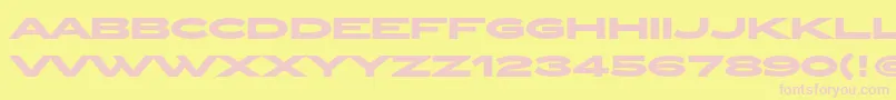 Police ZeppelinOtBold – polices roses sur fond jaune