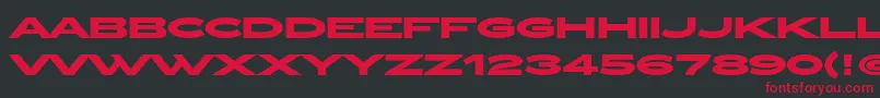 Police ZeppelinOtBold – polices rouges sur fond noir