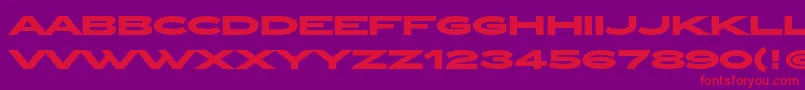 ZeppelinOtBold Font – Red Fonts on Purple Background