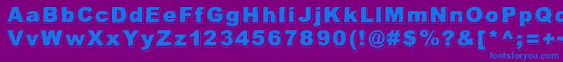 AlwaysBeenRight Font – Blue Fonts on Purple Background