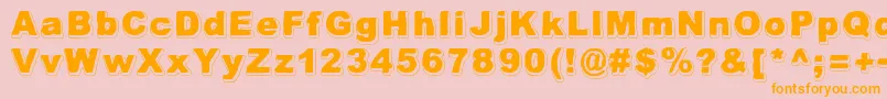 AlwaysBeenRight Font – Orange Fonts on Pink Background