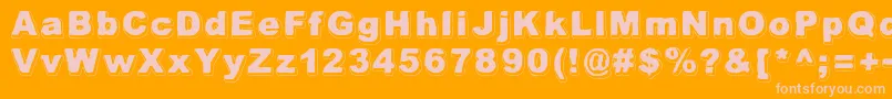AlwaysBeenRight Font – Pink Fonts on Orange Background