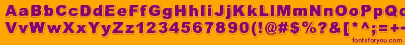 AlwaysBeenRight Font – Purple Fonts on Orange Background