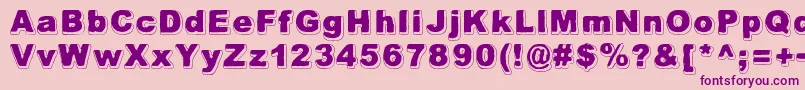 AlwaysBeenRight Font – Purple Fonts on Pink Background
