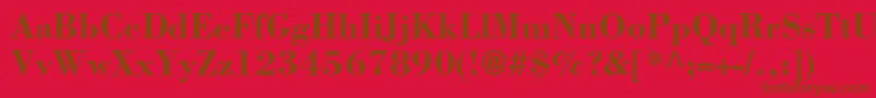 BorjomicBold Font – Brown Fonts on Red Background