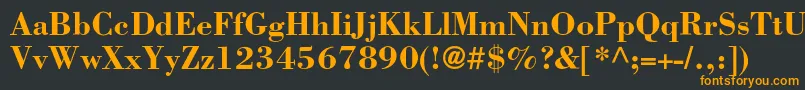 BorjomicBold Font – Orange Fonts on Black Background