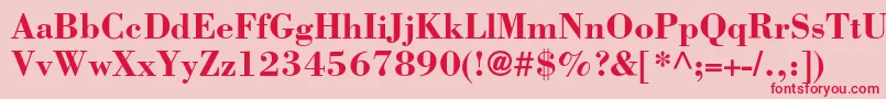 BorjomicBold Font – Red Fonts on Pink Background