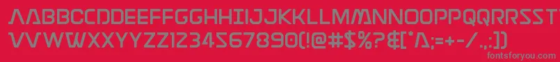 Discotechiastraight Font – Gray Fonts on Red Background