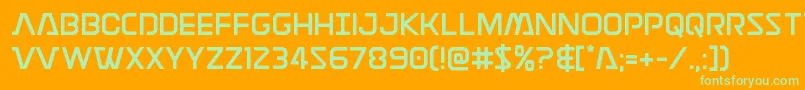 Discotechiastraight Font – Green Fonts on Orange Background