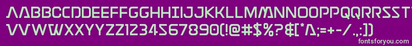 Discotechiastraight Font – Green Fonts on Purple Background