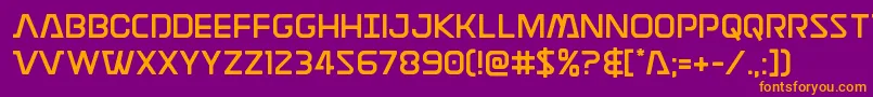 Discotechiastraight Font – Orange Fonts on Purple Background