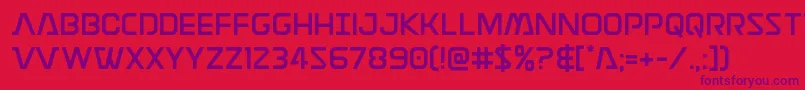 Discotechiastraight Font – Purple Fonts on Red Background