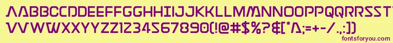 Discotechiastraight Font – Purple Fonts on Yellow Background