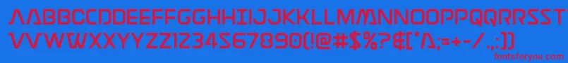 Discotechiastraight Font – Red Fonts on Blue Background