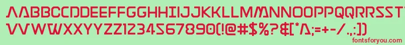 Discotechiastraight Font – Red Fonts on Green Background