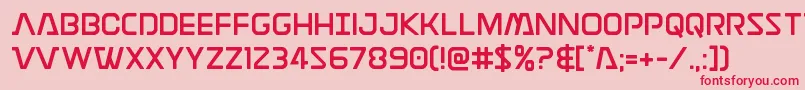 Discotechiastraight Font – Red Fonts on Pink Background