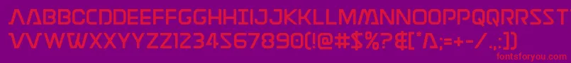 Discotechiastraight Font – Red Fonts on Purple Background