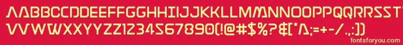 Discotechiastraight Font – Yellow Fonts on Red Background