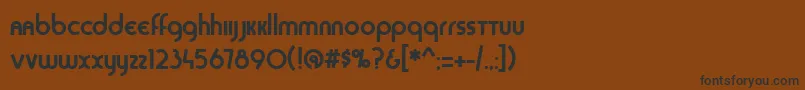 フォントSansSara – 黒い文字が茶色の背景にあります