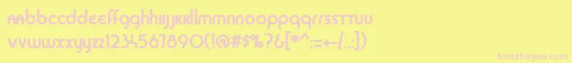 SansSara Font – Pink Fonts on Yellow Background