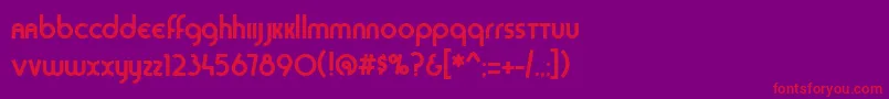 SansSara Font – Red Fonts on Purple Background