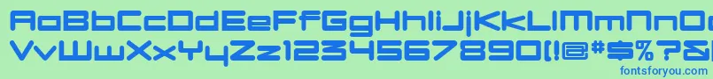 Dbxlnuw Font – Blue Fonts on Green Background