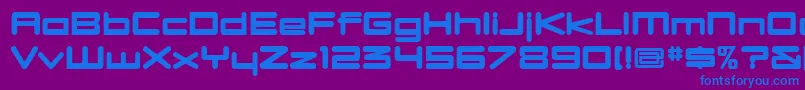 Dbxlnuw Font – Blue Fonts on Purple Background