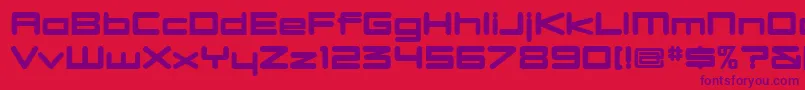 Dbxlnuw Font – Purple Fonts on Red Background