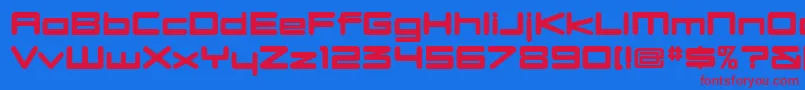 Dbxlnuw Font – Red Fonts on Blue Background