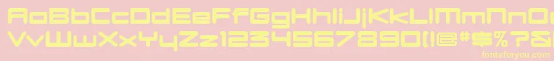 Fonte Dbxlnuw – fontes amarelas em um fundo rosa