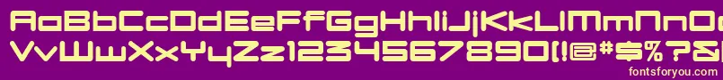 Dbxlnuw Font – Yellow Fonts on Purple Background