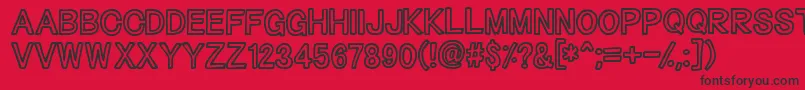 Outliners Font – Black Fonts on Red Background