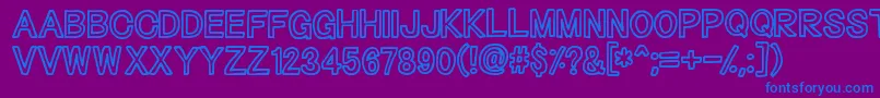 Outliners Font – Blue Fonts on Purple Background