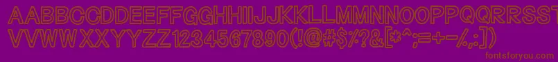 Fonte Outliners – fontes marrons em um fundo roxo