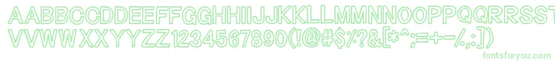 Outliners Font – Green Fonts on White Background