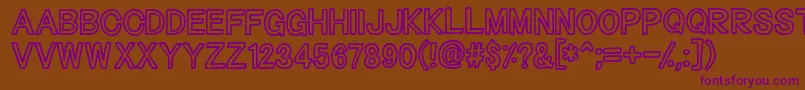 Outliners Font – Purple Fonts on Brown Background