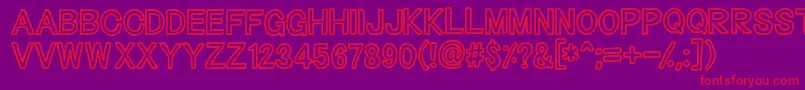 Outliners Font – Red Fonts on Purple Background