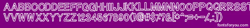 Outliners Font – White Fonts on Purple Background