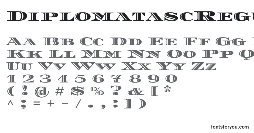Шрифт DiplomatascRegular – алфавит, цифры, специальные символы