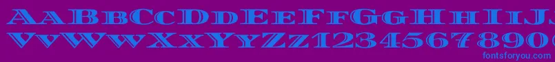 DiplomatascRegular Font – Blue Fonts on Purple Background